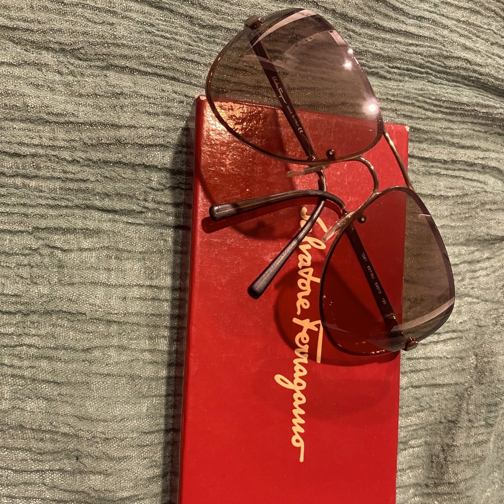 Salvatore Ferragamo 1081 Aviator Pilot Glasses